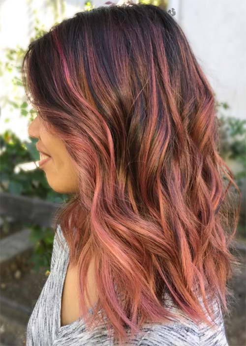 52 affascinanti colori per capelli in oro rosa:come ottenere capelli in oro rosa 