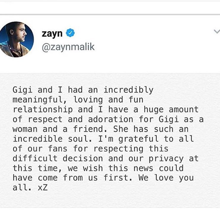 Rip Zigi :Zayn Malik-Gigi Hadids의 플래시백 아름다운 사랑 이야기; 그리고 왜 그들은 행복한 결말을받을 자격이있었습니다 