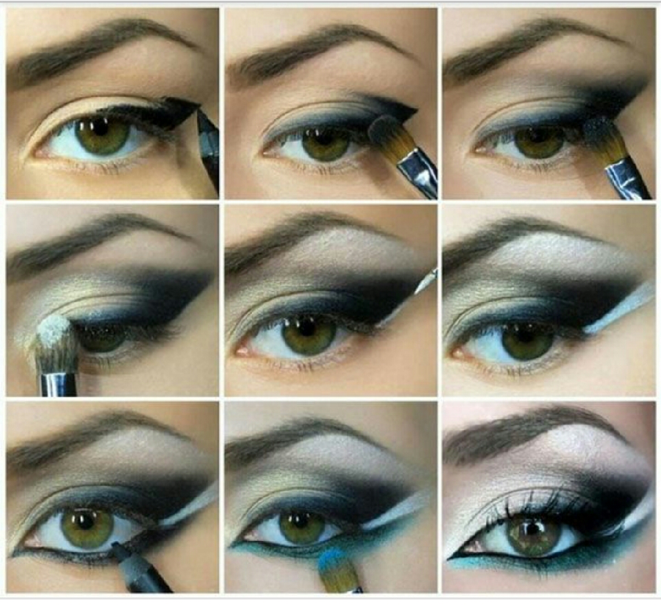 Maquillage doré pour les yeux bruns. Si vos yeux sont rapprochés 