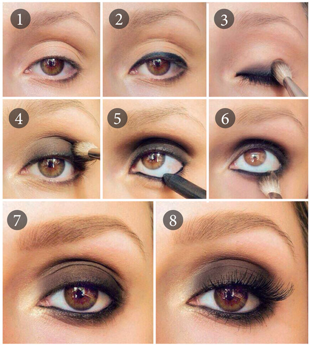 Maquillage d entreprise pour les yeux bruns étape par étape. Maquillage dans les tons verts pour les filles aux yeux bruns 