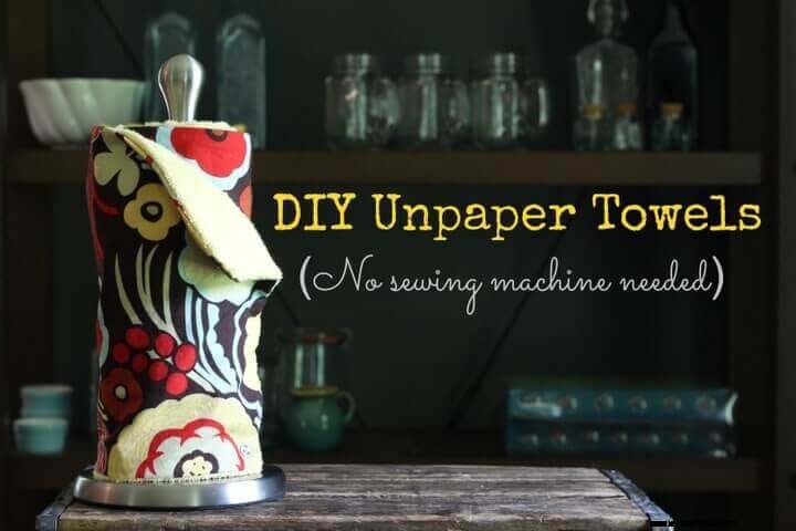 DIY unpaper 타월 (재봉틀 없음) 