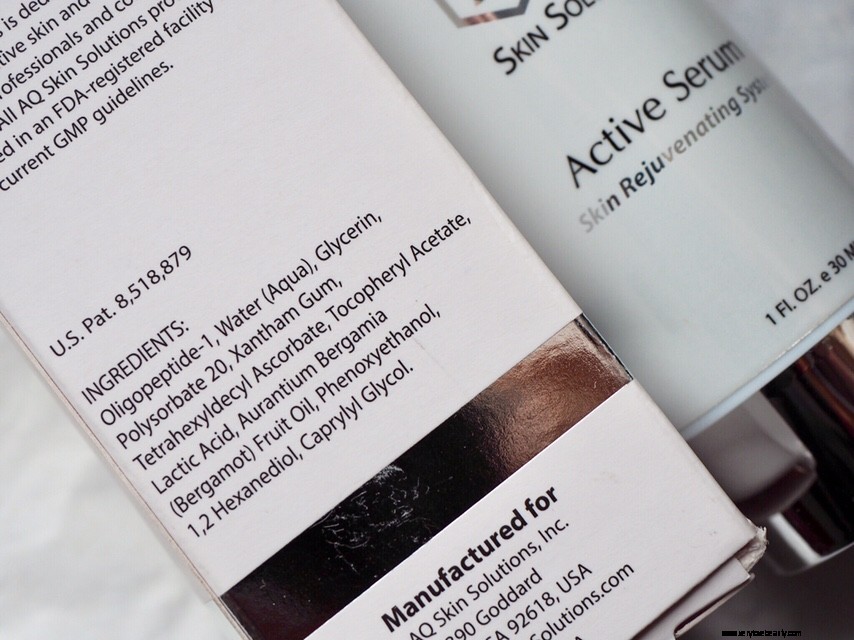 AQ Skin Solutions Active Skin Serum Review 