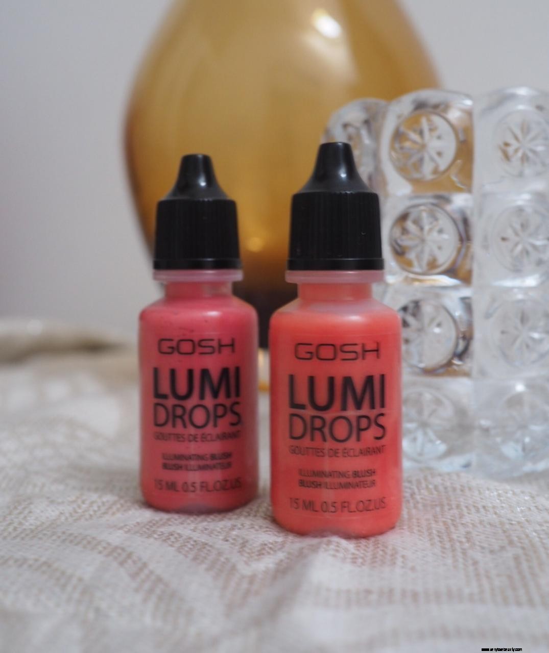 Granskning- Gosh Copenhagen Lumidrops in Coral och Rose Blush  